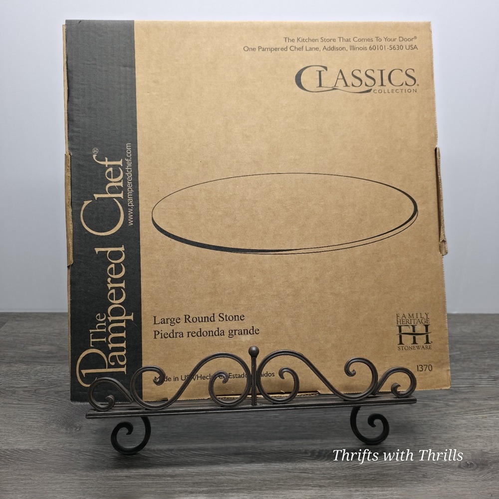 The Pampered Chef Family Heritage - 15" Large Round Baking Stone #1370 - New